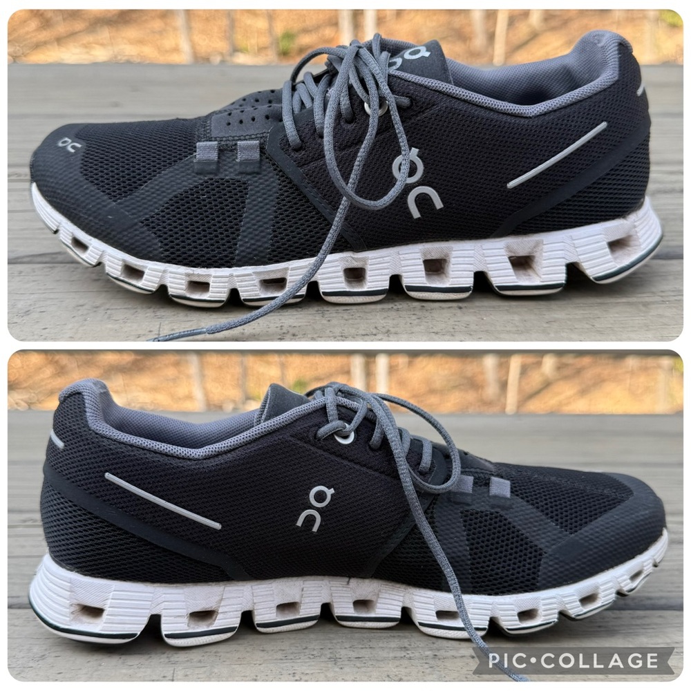 ON Running Cloud 6 Running Shoes in Black and White size 8.5 - Picture 9 of 16